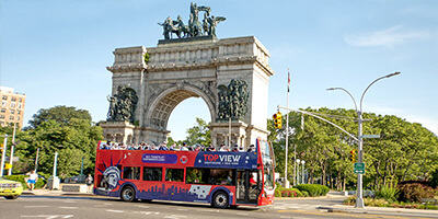 a TopView Double Decker Bus Near to Grand Army Plaza